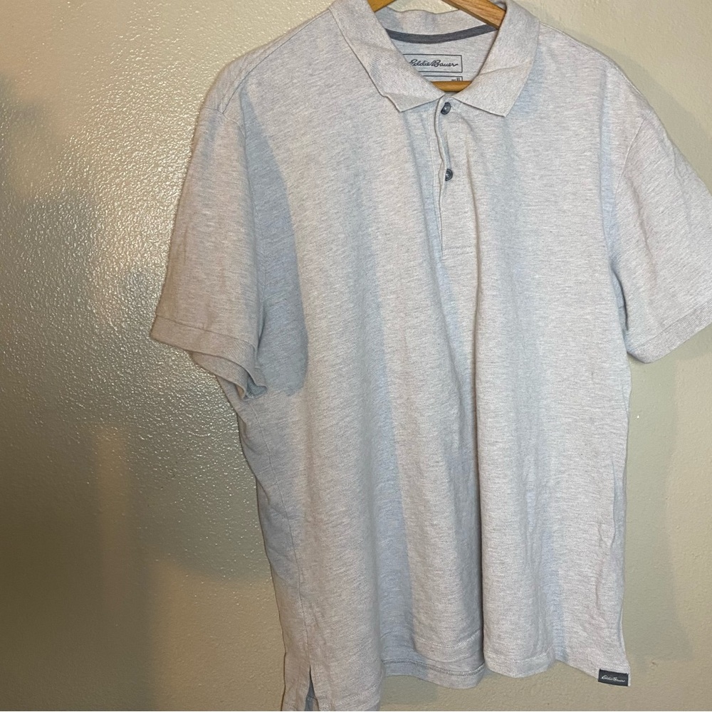 Eddie Bauer‎ Men's Light Gray Polo Shirt size XL